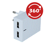 Swissten adaptér Smart IC 2× USB 3A + Lightning kabel, bílý  