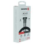Swissten Arcade kabel USB-C/Lightning 1,2 m, černý