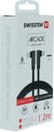 Swissten Arcade kábel USB-C/Lightning 1,2 m, čierny