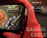 Swissten Arcade kábel USB-C/Lightning 1,2 m, čierny