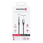 Swissten Audio adaptér Lightning / 3,5 mm jack, 1,5 m, čierny