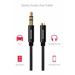 Swissten Audio kábel jack – jack 1,5 m, čierny