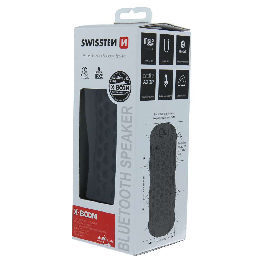 Swissten Bluetooth reproduktor X-Boom, černý