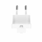 Swissten Cestovní adaptér GaN USB-C + USB-A 45W výměnné vidlice (US, EU, UK), bílý