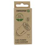 Swissten CL adaptér 2x USB 4,8A Metal (ECO balení), stříbrný