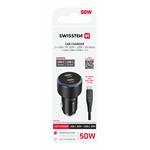 Swissten CL adaptér 2x USB-C PD 50W + kabel USB-C / USB-C 1m, černý