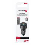 Swissten CL adaptér 2x USB-C PD + USB-A 95W, černý
