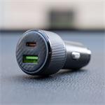 Swissten CL adaptér USB-C PD + USB-A 38W + kabel USB-C / USB-C 1m, černý