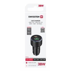 Swissten CL adaptér USB-C + USB-A 38 W, černý