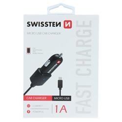 Swissten CL autonabíječka Micro USB, černý