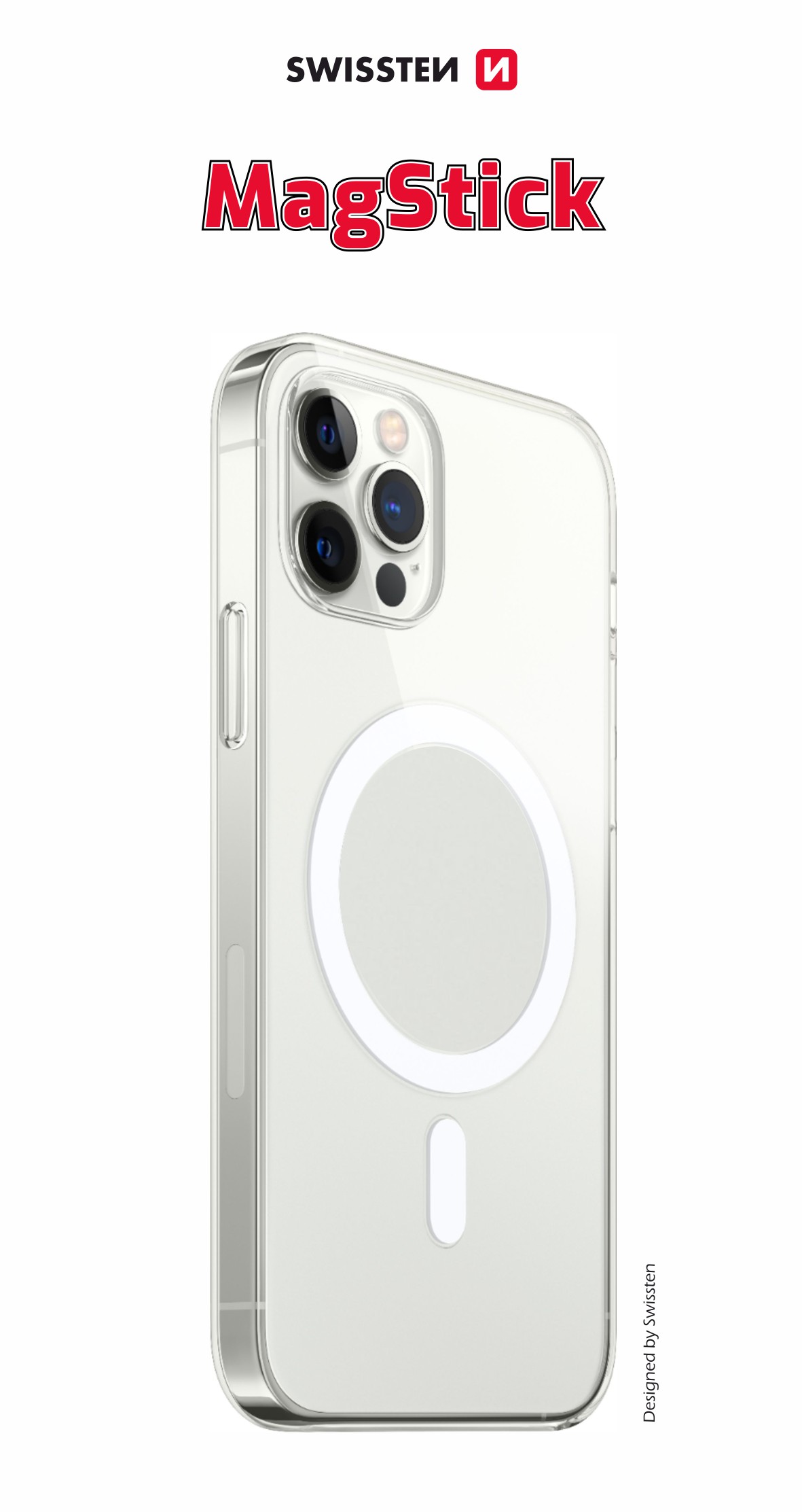 Swissten Clear Jelly MagStick Apple iPhone 12 Pro Max, transparentní
