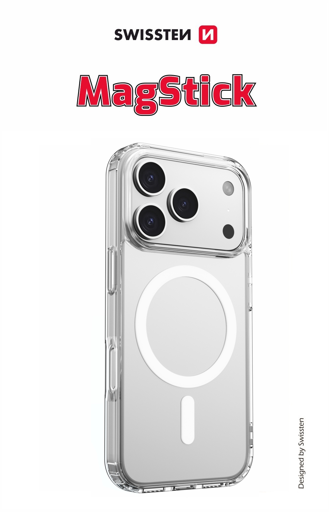 Swissten Clear Jelly MagStick Apple iPhone 17 Pro Max, iPhone 18 Pro Max, transparentní