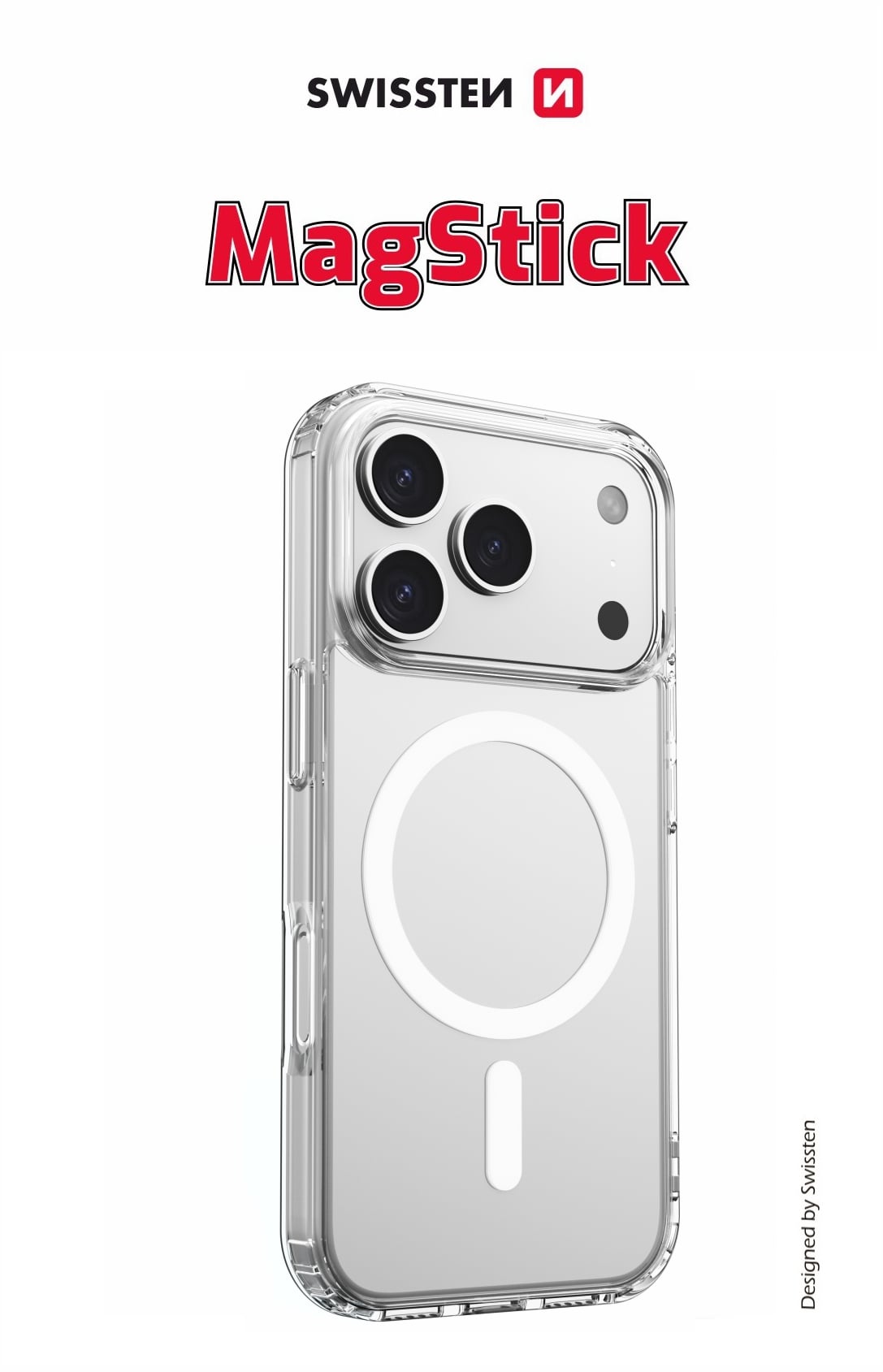 Swissten Clear Jelly MagStick Apple iPhone 17 Pro Max, transparentní