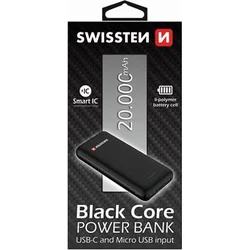 Swissten Core Slim powerbanka, 20000 mAh
