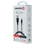 Swissten Datový kabel TPE USB / Lightning MFi 1,2m, černý