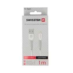 Swissten Datový kabel USB / Lightning 1,0m, bílý