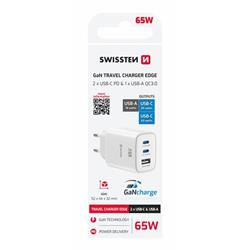 Swissten Edge GaN adaptér 65 W, biely
