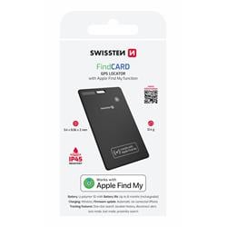 Swissten Find Card chytrý lokátor s funkcí Apple Find My, černý