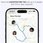Swissten Find Tag chytrý lokátor s funkcí Apple Find My, černý