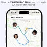Swissten Find Tag, čierny