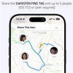 Swissten Find Tag lokátor s Apple Find My, bílý