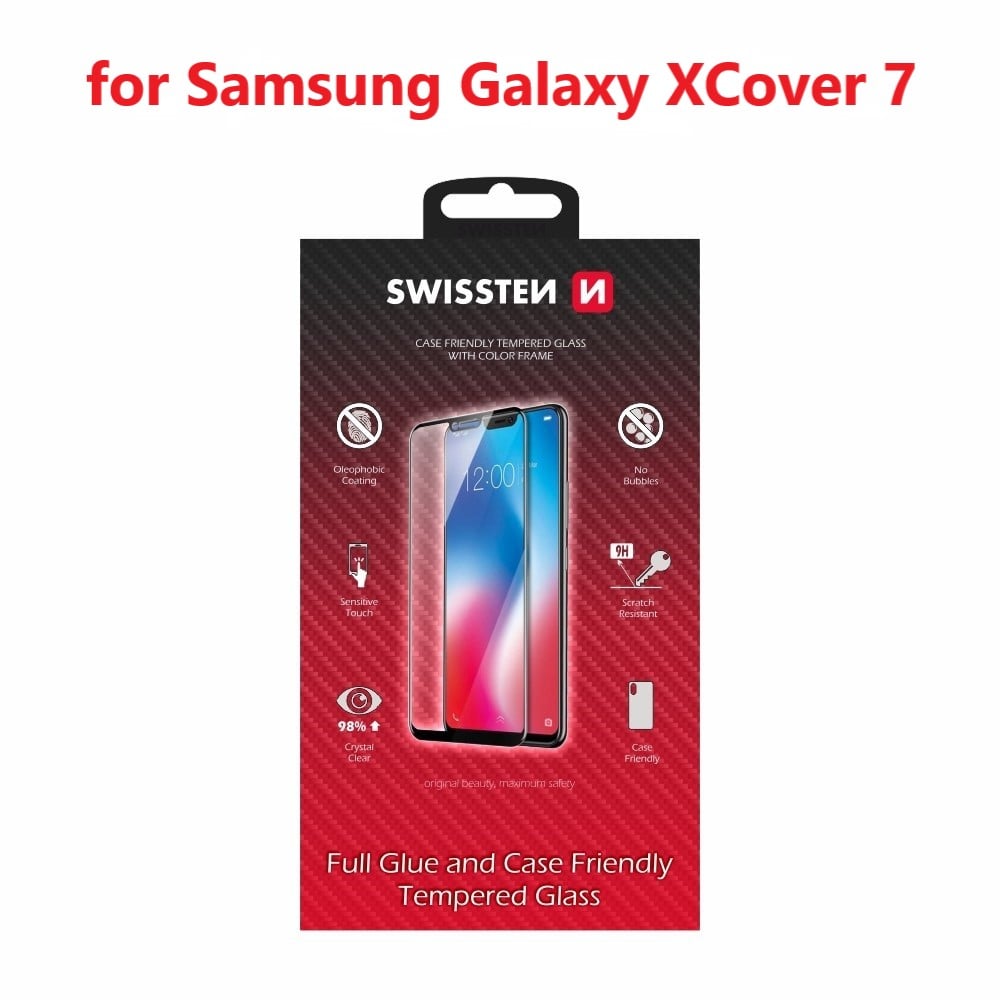 Swissten Full Glue sklo pro Samsung Galaxy XCover 7, černé
