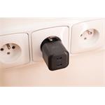 Swissten GaN adaptér 2× USB-C 20W, černý  