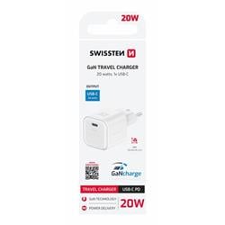 Swissten GaN adaptér 20W, bílý  
