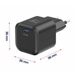 Swissten GaN adaptér 20W + USB-C kabel, černý  