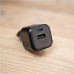 Swissten GaN adaptér 35W + USB-A, černý  