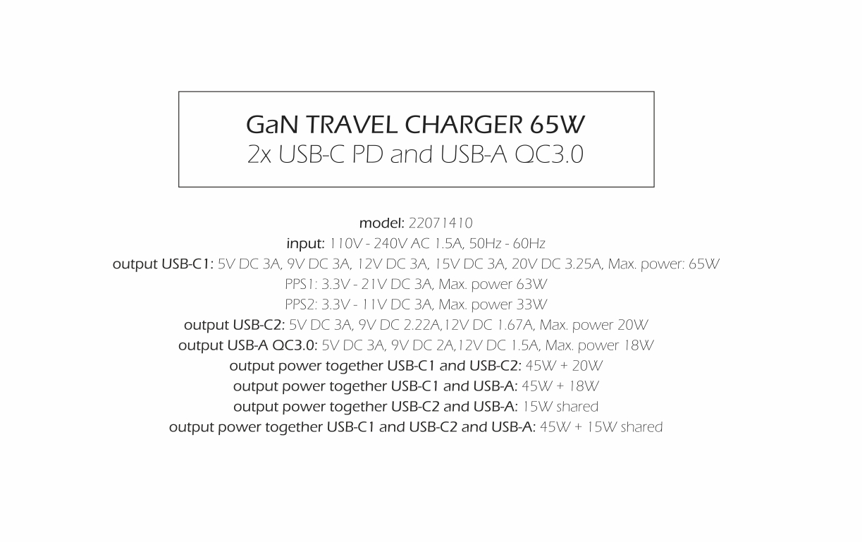 Swissten GaN adaptér 65W (2× USB-C + USB-A), černý