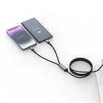 Swissten kabel 2v1 USB-C / Lightning 100 W 1,5 m, černý
