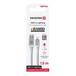 Swissten kábel Aramid USB / Lightning 1,5 m, biely