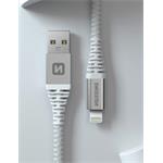 Swissten kabel Aramid USB / Lightning 1,5 m, bílý
