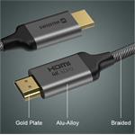 Swissten Kabel HDMI / HDMI 4K 60Hz 1,0m, nylon