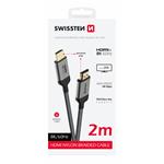 Swissten Kabel HDMI / HDMI 8K 60Hz 2,0m, nylon