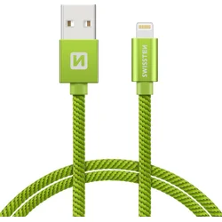 Swissten kabel Lightning 2 m, zelený  
