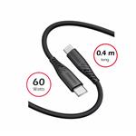 Swissten kabel Silicone USB-C / USB-C 0,4 m, černý