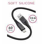 Swissten kabel Silicone USB / Lightning 30 W, černý