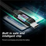 Swissten kabel Textile USB-C / Lightning MFi, černý