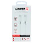 Swissten kabel TPE USB-C / USB-C 100 W, bílý