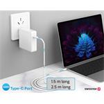 Swissten kabel TPE USB-C / USB-C 100 W, bílý