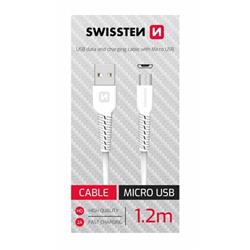 Swissten kabel USB / Micro USB, bílý
