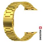 Swissten kovový remienok pre Apple Watch 38–41 mm, zlatý  