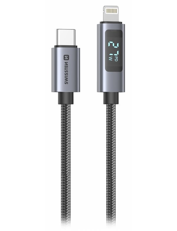 Swissten LCD kabel USB-C / Lightning