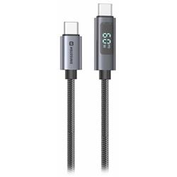 Swissten LCD kabel USB-C / USB-C