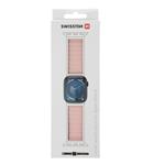 Swissten Magnetic silikonový řemínek pro Apple Watch 42/44/45/49 mm, růžová/cappuccino