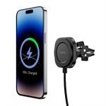 Swissten Magnetický držák do ventilace auta MagStick Compact s bezdrátovým nabíjením 15W/7,5W (kompatibilní s MagSafe)