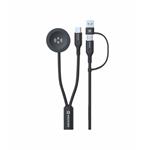 Swissten magnetický kabel 2v1 pro Galaxy Watch a USB-C, 1,2m, černý