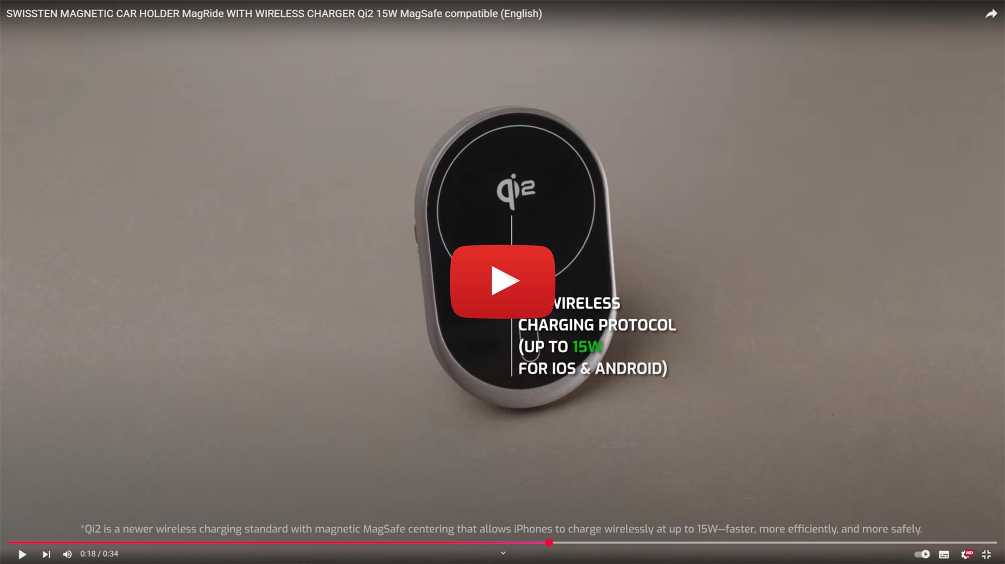 Swissten MagRide držák s nabíjením 15 W